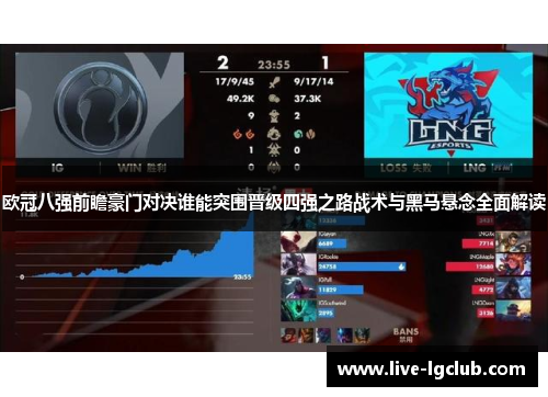 欧冠八强前瞻豪门对决谁能突围晋级四强之路战术与黑马悬念全面解读